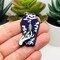 1, 4 or 20 Pieces: Purple Coffin with Poison Vial Charms - Double Sided